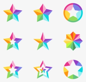 Star Set - Color Star Icon Png, Transparent Png, Free Download