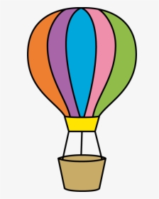 Colorful Hot Air Balloon - Colorful Hot Air Balloon Clipart, HD Png Download, Free Download