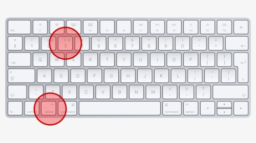Mac Hash Symbol Hashtag Shortcut On The Apple Keyboard - Apple Keyboard, HD Png Download, Free Download