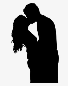 Couple Kissing Png - Couple Kissing Silhouette Png, Transparent Png, Free Download