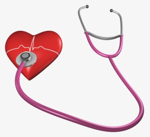 Stethoscope Heart Medicine - Transparent Stethoscope With Heart, HD Png Download, Free Download