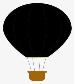 Black Hot Air Balloon Svg Clip Arts - Hot Air Balloon, HD Png Download, Free Download