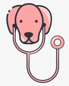 A Dog With A Stethoscope - Cartoon Dog With Stethoscope Png, Transparent Png, Free Download