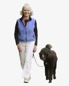 60s-walkingdog - Transparent Woman Walking Dog, HD Png Download, Free Download