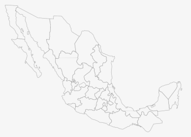 Map, Mexico, Political, Mexican, Country, Nation - States Of Mexico Blank Map, HD Png Download, Free Download