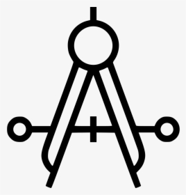 Drafting Compass Comments - Line Icon Drafting Compass, HD Png Download, Free Download