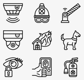 Home Security - Design Icons Vector, HD Png Download, Free Download