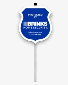 Protected By Brinks Home Security Yard Sign - Brinks Iq 2 Panel, HD Png Download, Free Download