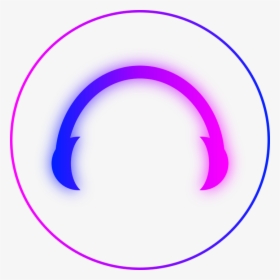Headphones, Graphic, Blue, Pink, Effect, Shining - Circle, HD Png Download, Free Download