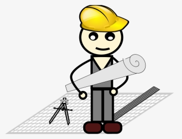 Architect With Compass And Ruler Clip Arts - Architect Cartoon Png, Transparent Png, Free Download