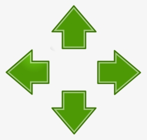 Arrows, Green, Left, Right, Up, Down, Pointing, Icon - Up Down Left And Right Arrows, HD Png Download, Free Download