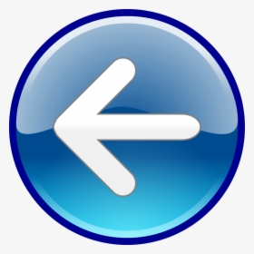 Back, Return, Arrow, Left, Button, Glossy, Blue - Windows 7 Back Button, HD Png Download, Free Download