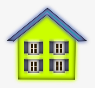 Building,angle,house - House With Four Windows Clipart, HD Png Download, Free Download