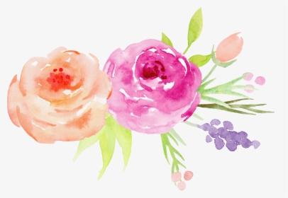 Decorative Flower Garden Watercolor Roses Elements - Watercolor Paint Flower Png, Transparent Png, Free Download