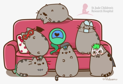 Because My Most Popular Drawing Was The Pusheen Set, - Pastel High Resolution Pusheen Background, HD Png Download, Free Download