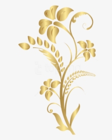 Download Element Gold - Gold Flower Design Png, Transparent Png, Free Download