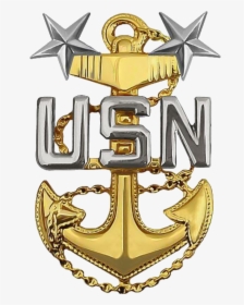 Usn Mcpo Cap Device - Senior Chief Collar Device, HD Png Download, Free Download