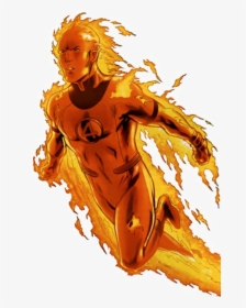 Fantastic-four - Fantastic Four Human Torch Comics, HD Png Download, Free Download