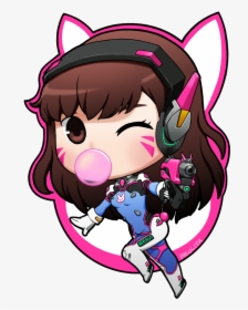 Арт,game Art,blizzard,blizzard Art - Overwatch D Va Chibi, HD Png Download, Free Download