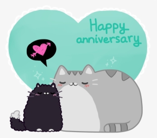 Cats Happy Anniversary Pusheen - Happy Anniversary Pusheen, HD Png Download, Free Download