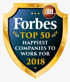 Forbes Top 50 Happiest Companies To Work For 2018 2 - Forbes Magazine, HD Png Download, Free Download