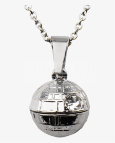 Womens Stainless Steel 3d Death Star Necklace - Locket, HD Png Download, Free Download