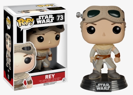 72 Helmetless Poe Dameron 73 Rey With Goggles - Star Wars The Force Awakens Funko Pop, HD Png Download, Free Download