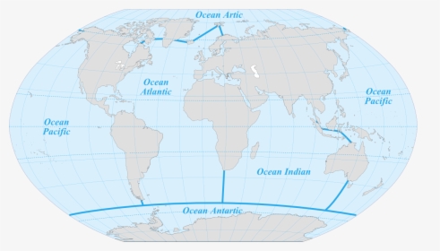 Limits 5 Oceans - World Map Oceans, HD Png Download, Free Download