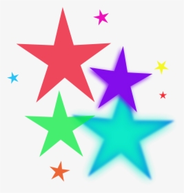 Shooting Stars Clipart Free - Rainbow Star Clipart, HD Png Download, Free Download