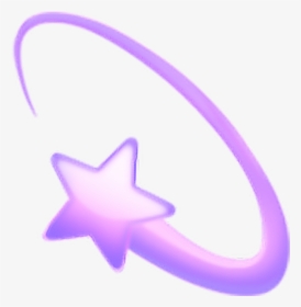 Purple Emoji Overlay Cute Star Halo - Apple Shooting Star Emoji, HD Png Download, Free Download