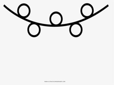 String Lights Coloring Page - Circle, HD Png Download, Free Download