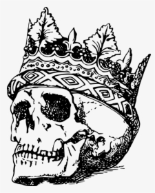 Bone, Crown, Dead, King, Monsters And Heroes, Skeleton - Transparent Skull With Crown, HD Png Download, Free Download