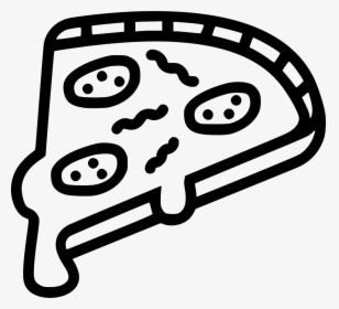 Pizza Slice - Pizza Black And White Icon, HD Png Download, Free Download