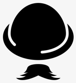 Round Fedora Hat With Moustache, HD Png Download, Free Download