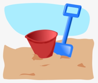 Sand Bucket Clipart Black And White Free Png - Bucket And Spade Clipart, Transparent Png, Free Download