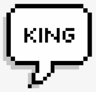 King Speech Text Bubble Overlay - Pixel Art Bts Logo, HD Png Download, Free Download