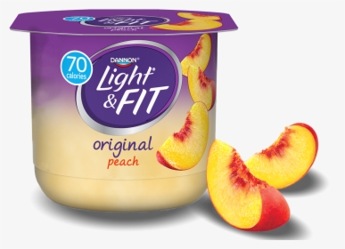 Peach Nonfat Yogurt - Raspberry Yogurt Light And Fit, HD Png Download, Free Download