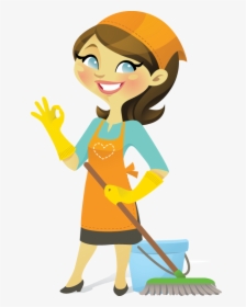 Lady Png Clip Art - Cleaning Lady Clipart, Transparent Png, Free Download