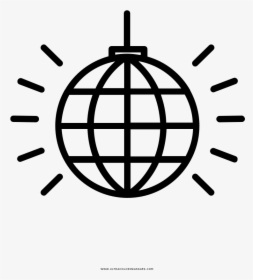 Disco Ball Coloring Page - Disco Ball Icon Transparent, HD Png Download, Free Download