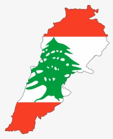 Lebanon Flag Map Large Map - Lebanon Flag And Map, HD Png Download, Free Download