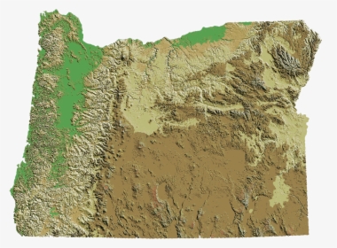 Oregon Dem Relief Map - Oregon Geography, HD Png Download, Free Download