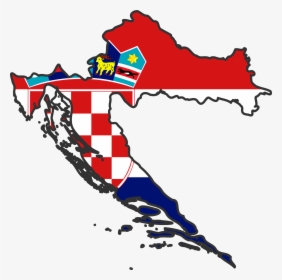 Croatia Flag Map Large Map - Croatia Country With Flag, HD Png Download, Free Download