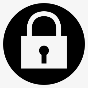 Lock Circle - Lock White Icon Png, Transparent Png, Free Download