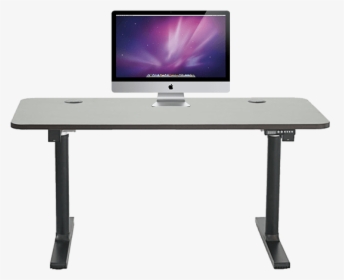 Electric Desk - Computer Table With Computer Png, Transparent Png, Free Download