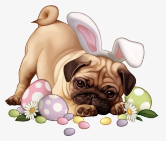 Happy Easter Pug, HD Png Download, Free Download