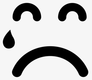 Teardrop Falling On Sad Emoticon Face - Teardrop Psd, HD Png Download, Free Download