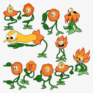 Sheet Of Cagney Carnation - Cagney Carnation From Cuphead, HD Png Download, Free Download