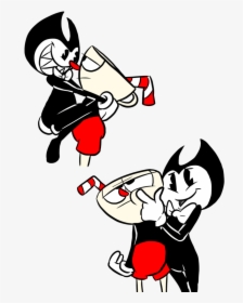 Clipart Free Download Battle Drawing Ink - Draw Bendy Vs Cuphead, HD Png Download, Free Download