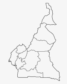 Cameroon Provinces Blank - Cameroon Blank Map Png, Transparent Png, Free Download