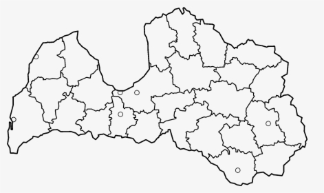 Latvia Districts Blank - Blank Map Of Latvia, HD Png Download, Free Download